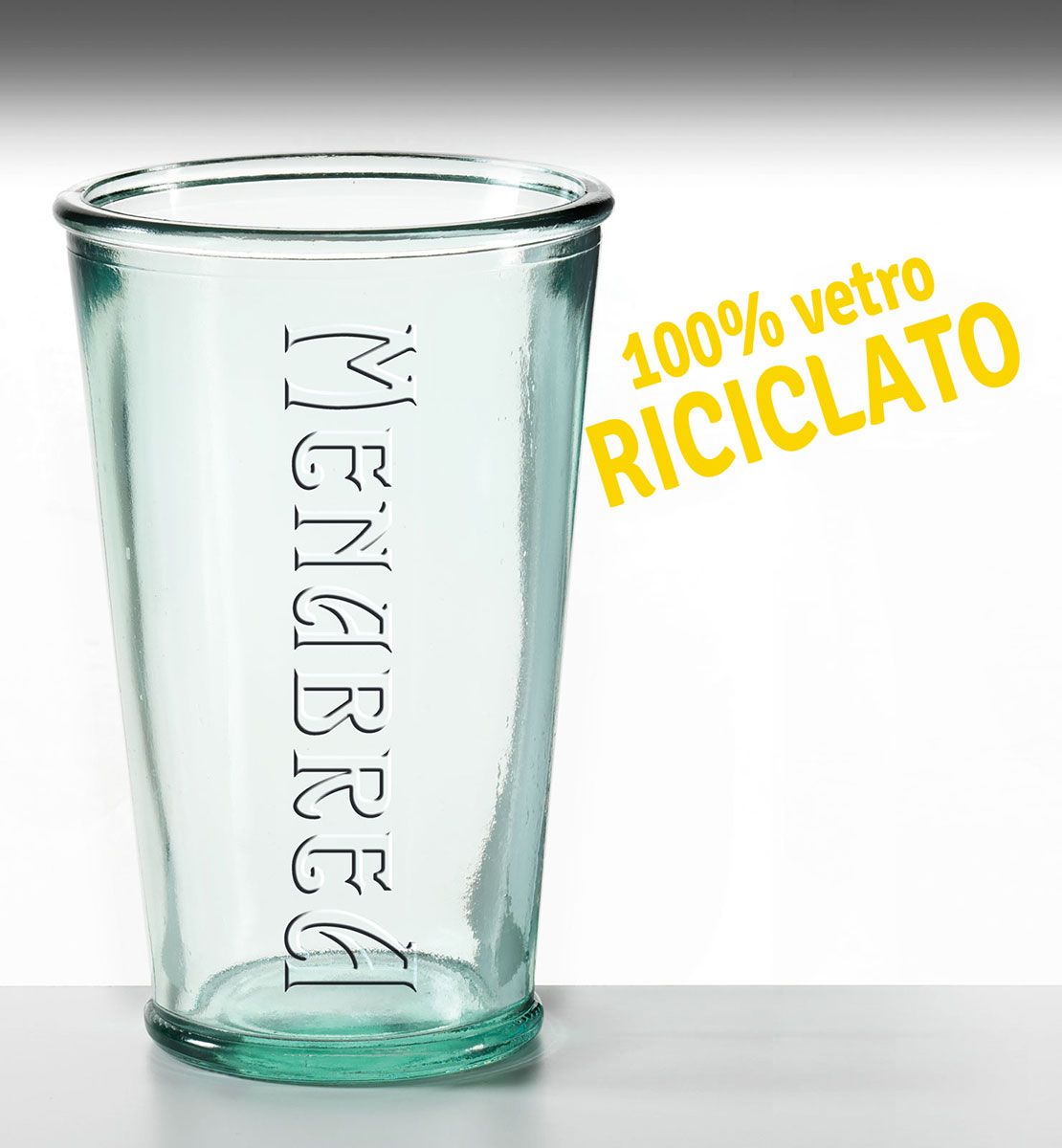 Menabrea Arte da Bere La Non Filtrata Bicchiere Vetro Riciclato Mobile